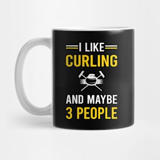 3 People Curling Mug